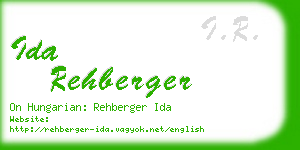 ida rehberger business card